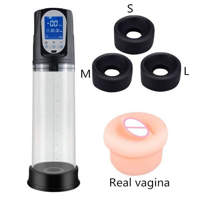 Luxerouse LCD screen negative pressure erection device penis stretching exerciser