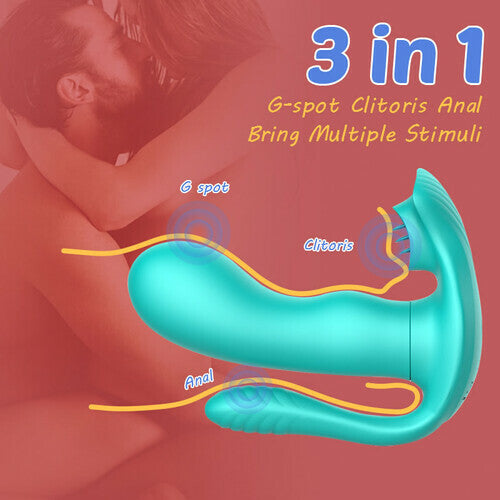 Luxerouse 3 in 1 Anal Vibrator Butt Plug With 9 Frequency Vibration