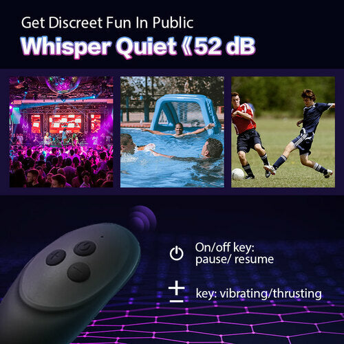 Luxerouse 3 Thrilling Vibration 3 Thrusting Silicone Remote Control Cock Ring Anal Vibrator