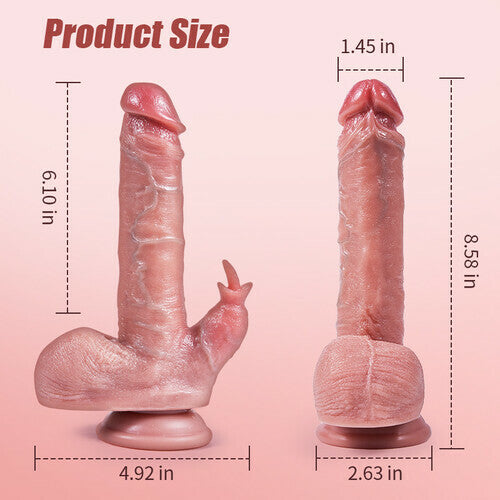 Louxerouse Vibrating Clitoral Stimulation Heating 3 Thrusting & Swinging 9 Vibrating Lifelike Dildo