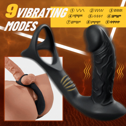 Luxerouse 9 Wiggling & Vibrating App Control Anal Vibrator With Cock Ring