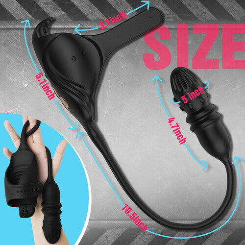 Luxerouse 7 Thrusting Prostate Massager Vibrating Penis Vibrator Couple Play Anal Toys