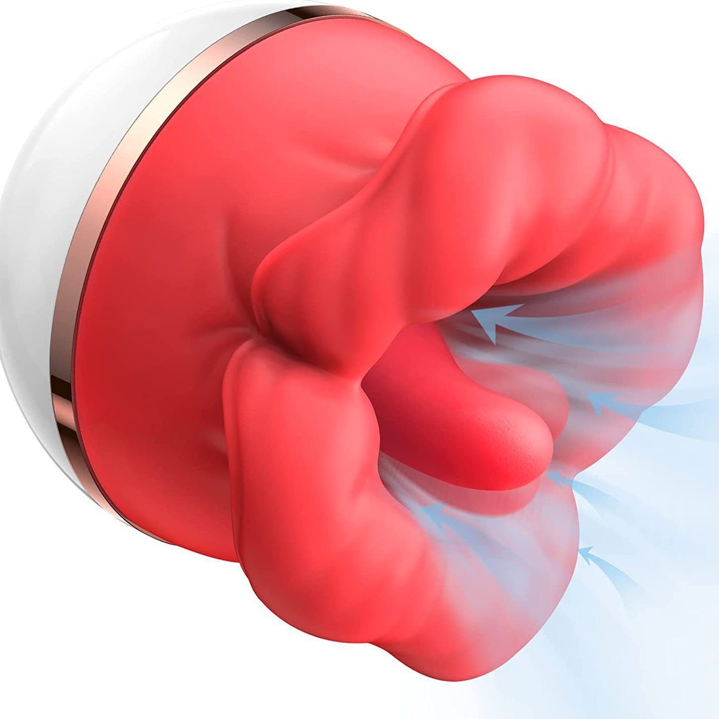 Luxerouse Red Lip Rose Vibrator Masturbator Rotating Sucking Big Mouth