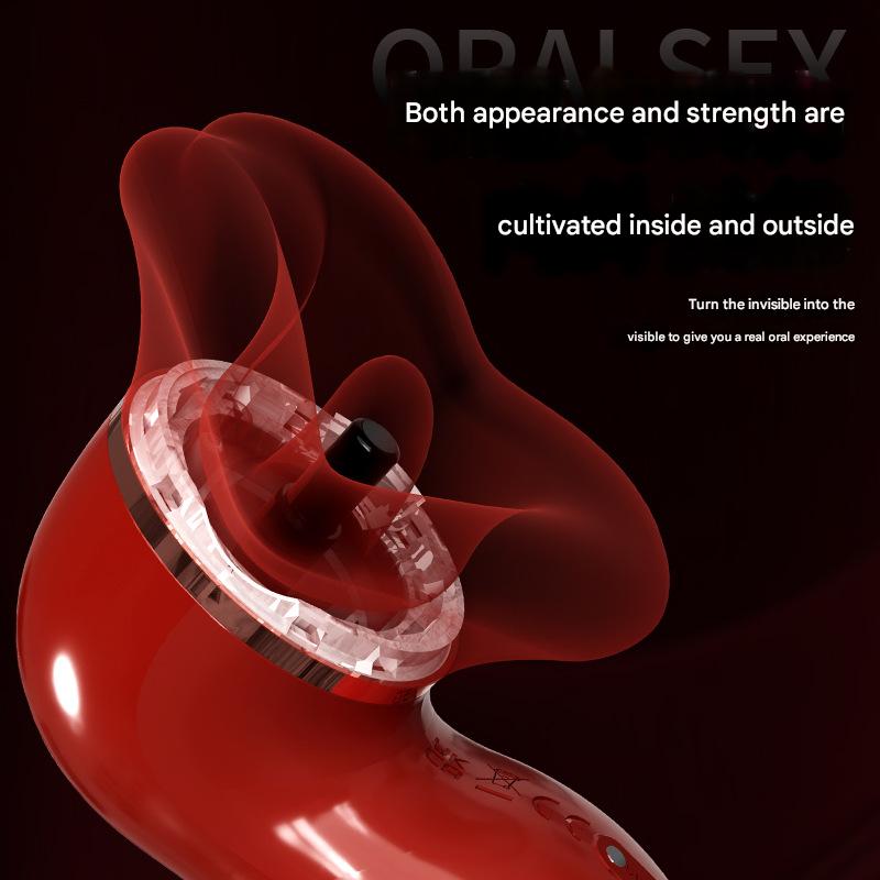 S-Hande Handheld Tongue Licker Female Masturbator Liquid Silicone Female Toy
