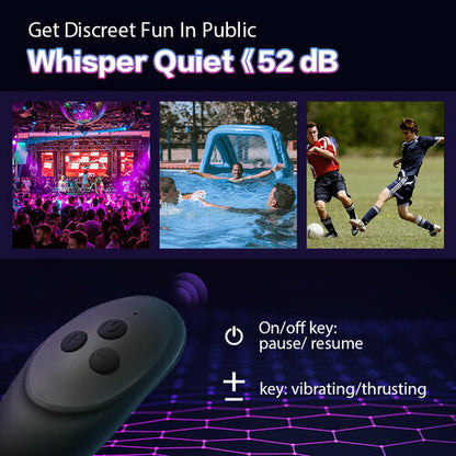 Luxerouse 3 Thrilling Vibration 3 Thrusting Silicone Remote Control Cock Ring Anal Vibrator