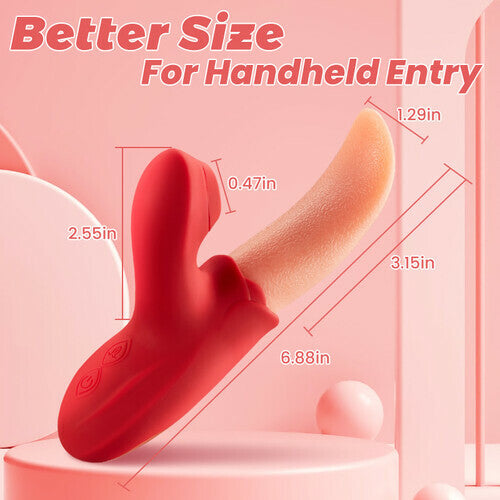 Luxerouse Upgraded 2 IN 1 Flapping Tongue Clit Sucking G-spot Vibrator