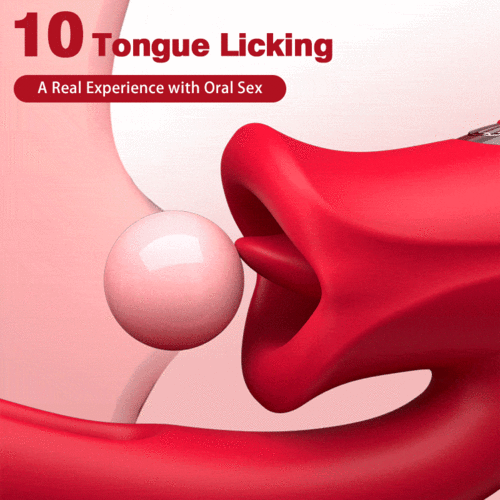 Luxerouse Mouth-Shaped Biting G Spot Soother with 10 Vibration & Flapping