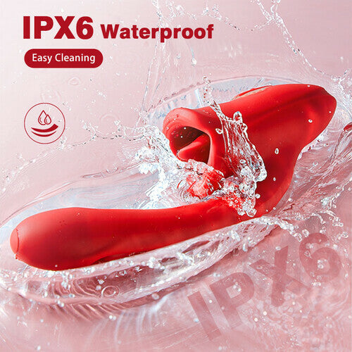 Luxerouse Mouth-Shaped Biting G Spot Soother with 10 Vibration & Flapping