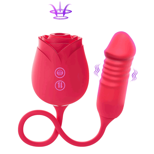 Luxerouse Rose Flower Vibrator for Women, Sucking Masturbator, Massager