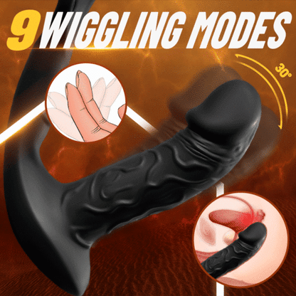 Luxerouse 9 Wiggling & Vibrating App Control Anal Vibrator With Cock Ring