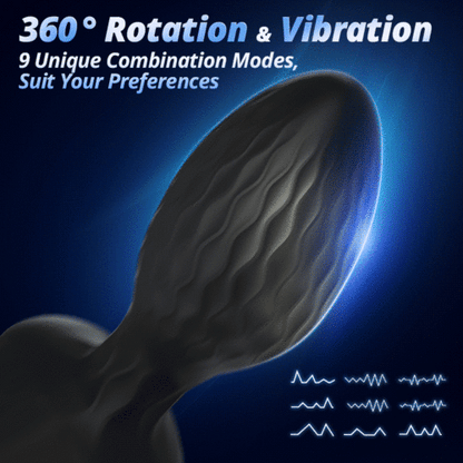 Luxerouse 360° Rotation & 9 Vibration Remote Control Anal Plug