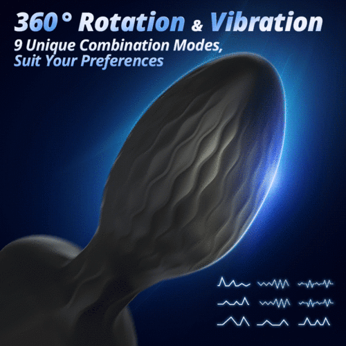 Luxerouse 360° Rotation & 9 Vibration Remote Control Anal Plug
