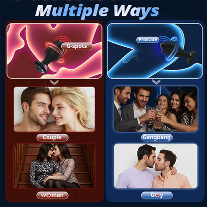 Luxerouse 360° Rotation & 9 Vibration Remote Control Anal Plug