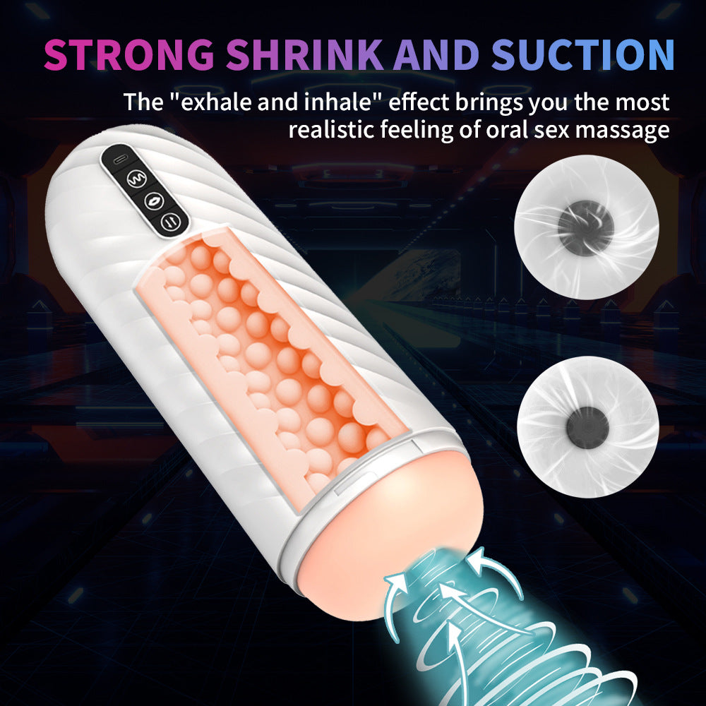 Luxerouse Multifunctional Telescopic Aircraft Male Fully Automatic Clamp Sucking Cup