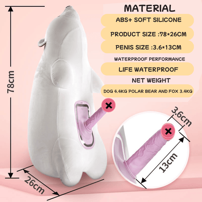 Luxerouse Discreet Infinity Pillow Polar Bear Remote Control Sex Machine