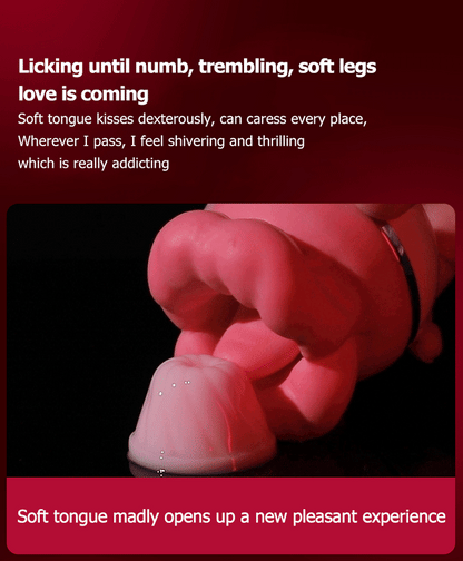 Luxerouse Red Lip Rose Vibrator Masturbator Rotating Sucking Big Mouth