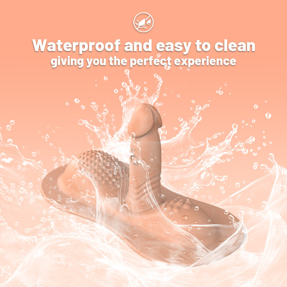 Luxerouse Cushion Realistic Dildo Silicone Vibrating Suction Cup Wearable Insertable