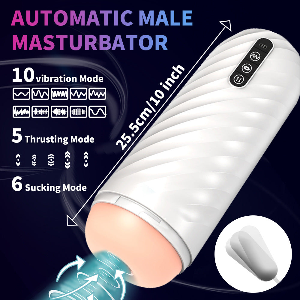 Luxerouse Multifunctional Telescopic Aircraft Male Fully Automatic Clamp Sucking Cup