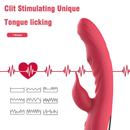 Luxerouse Tongue Licking and Slapping Vibrator G Click Orgasm