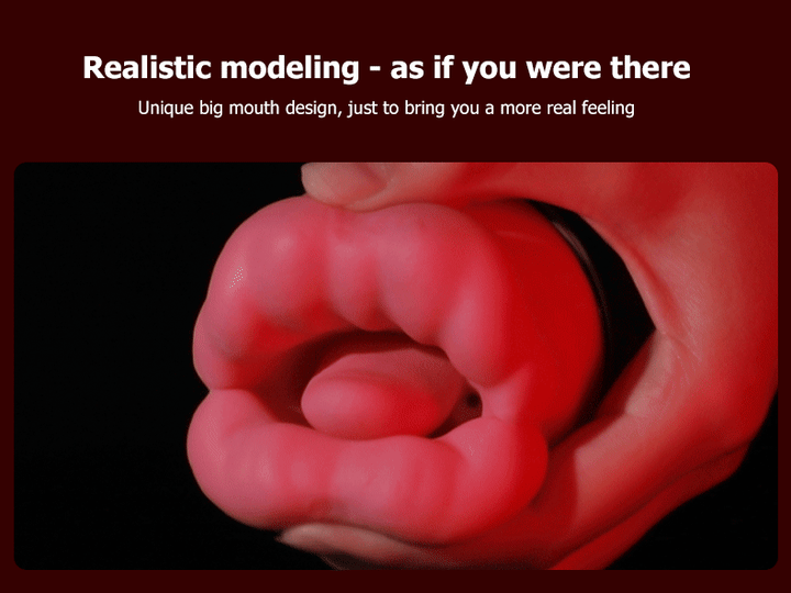 Luxerouse Red Lip Rose Vibrator Masturbator Rotating Sucking Big Mouth