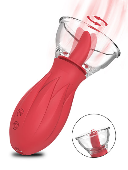 Luxerouse Clitoral Tongue Licking Sucking Breast Massage Vibrator