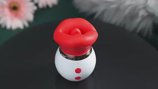 Luxerouse Kiss Big Mouth Tongue Licking Sucking Nipple Breast Teasing Vibrating Masturbator